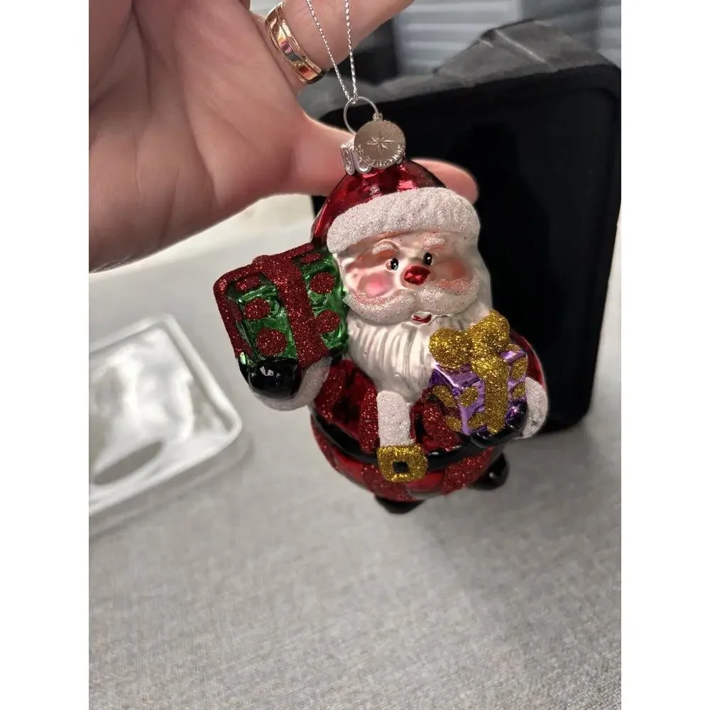 New Christopher Radko Celebrations Santa Gifts Christmas Ornament 2015